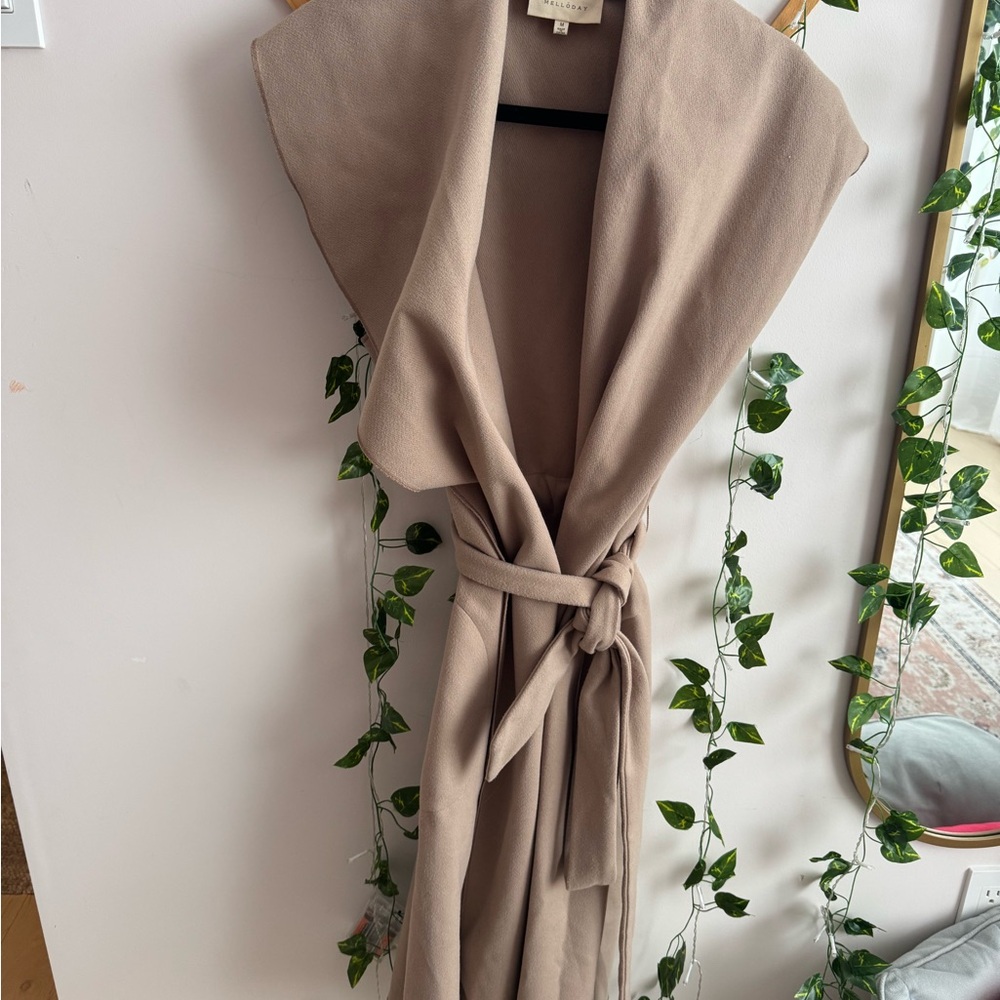 MELLODAY Soft Beige Collar Jacket